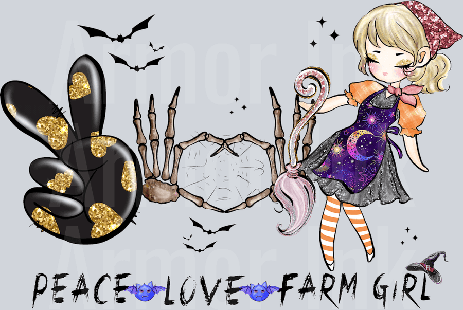 Peace Love Farm DTF transfer
