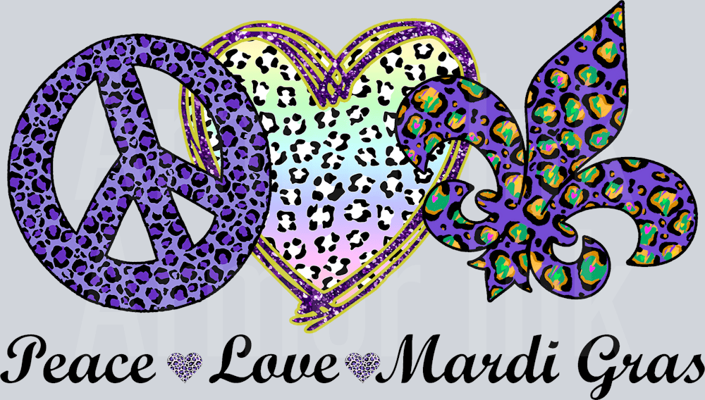 Peace Love Mardi Gras