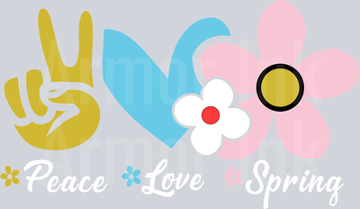 Peace Spring DTF transfer