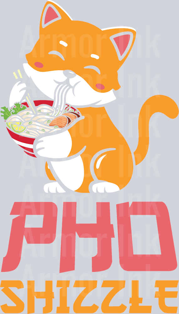 Pho Sizzle Shiba Inu DTF transfer