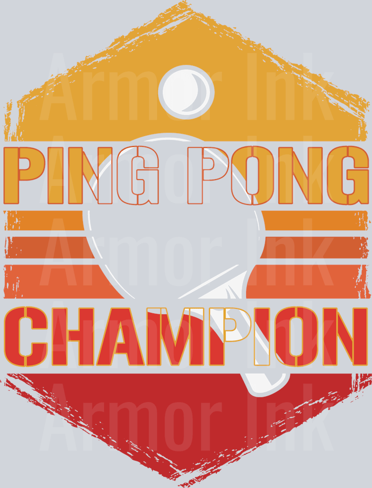 Ping Pong Champion DTF transfer