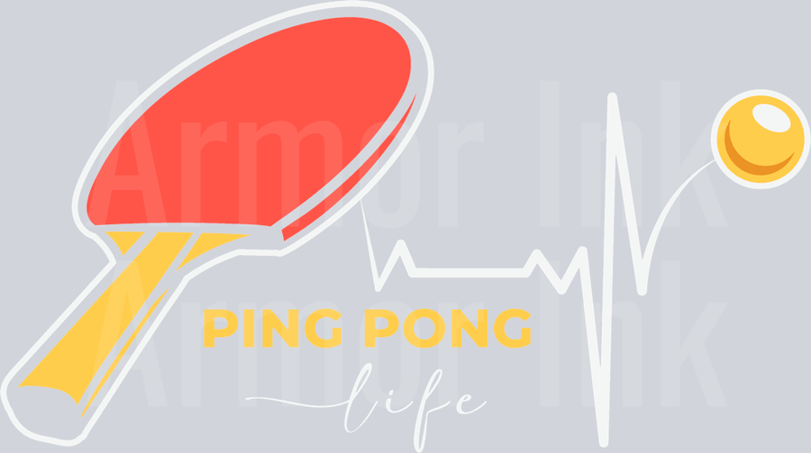 Ping Pong Heartbeat DTF transfer