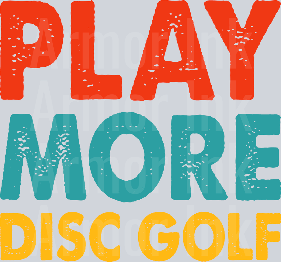 Play More Disc Golf DTF transfer