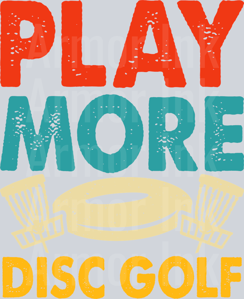 Play More Disc Golf DTF transfer