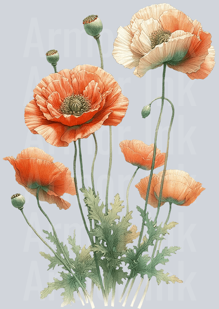 Poppy DTF Transfer | Ready-To-Press