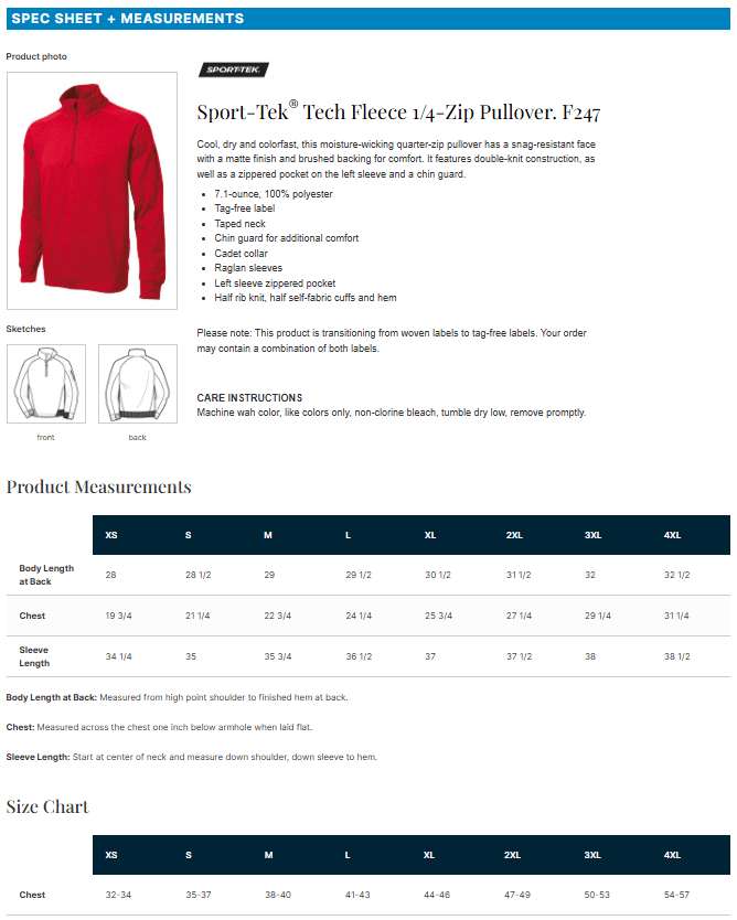 Premium 1/4 Zip Pullover - Adult - Jr. Eagles