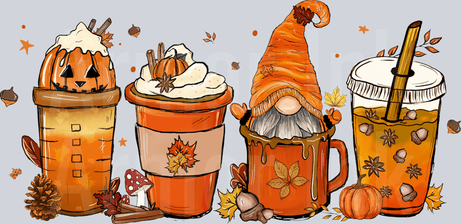 Pumpkin Coffee DTF transfer