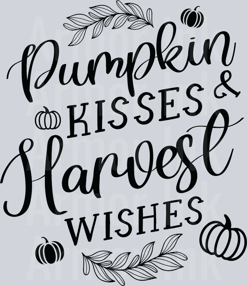 Pumpkin Kisses and Harvest Wishes DTF transfer