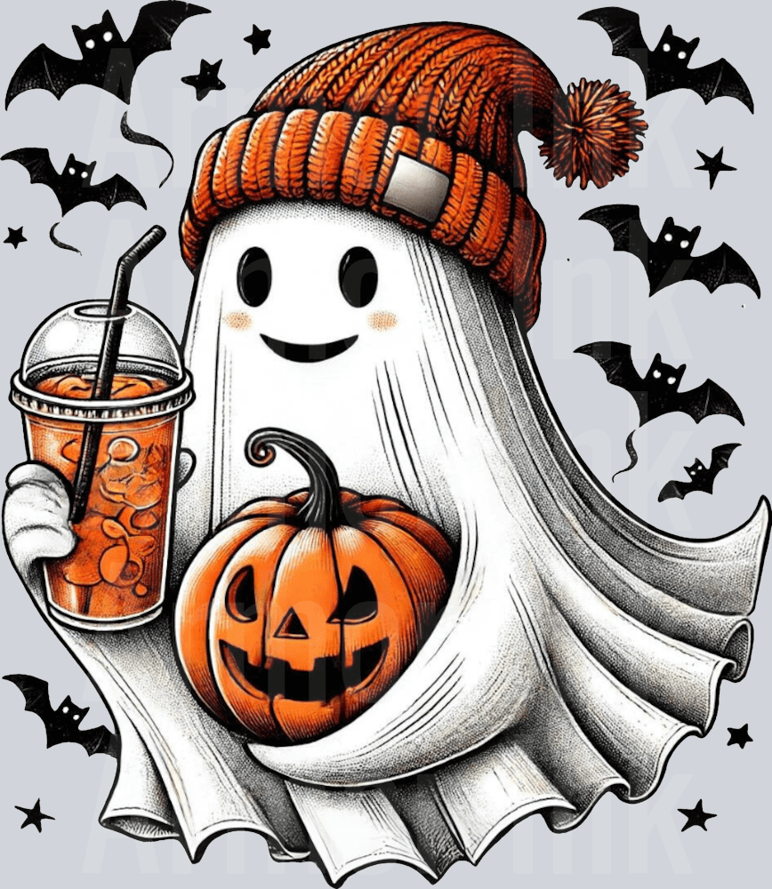 Pumpkin Spice Ghost DTF transfer