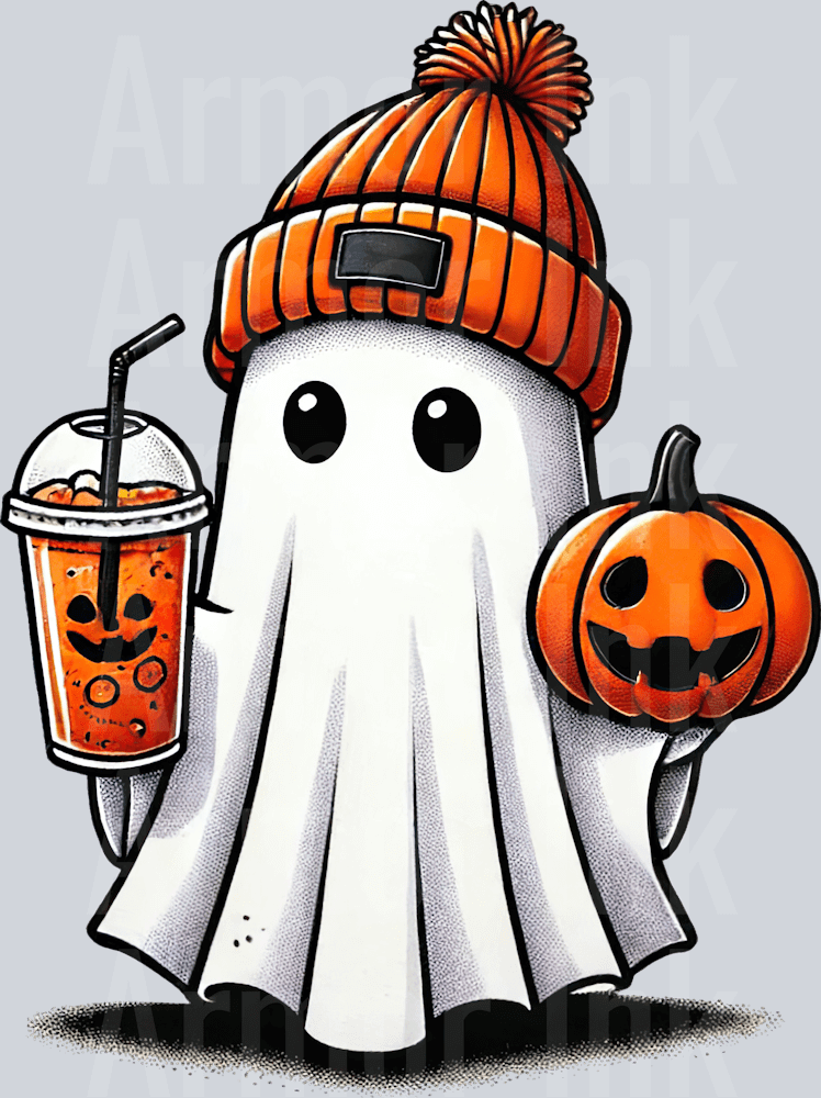 Pumpkin Spice Ghost DTF transfer