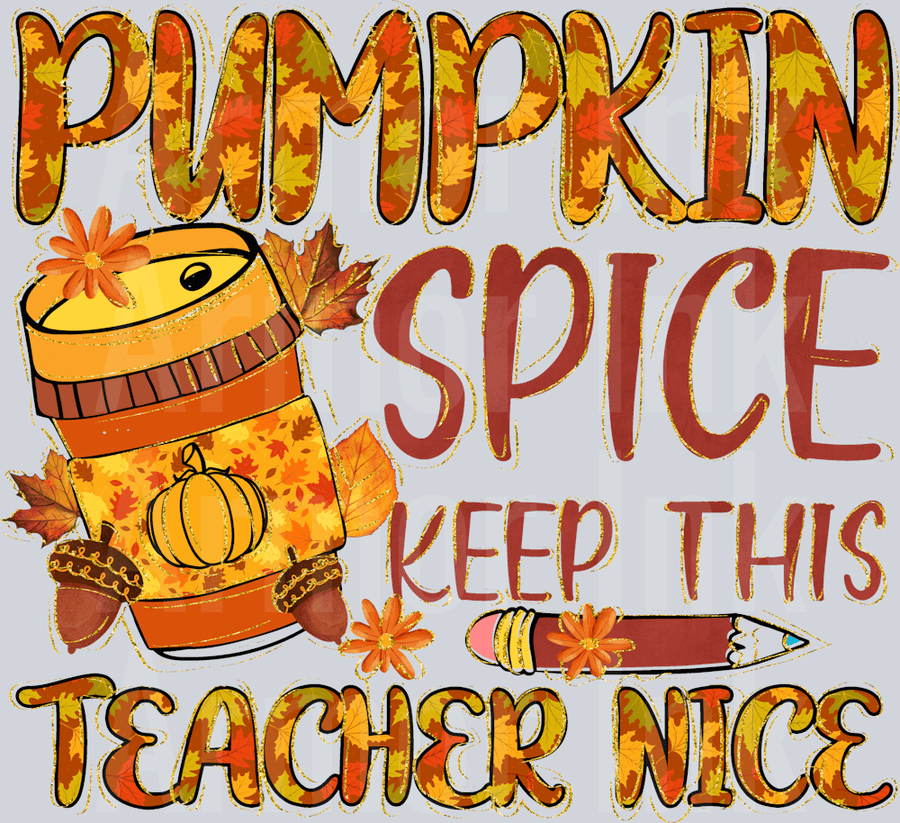 Pumpkin Spice Keep This Teacher Nice DTF transfer