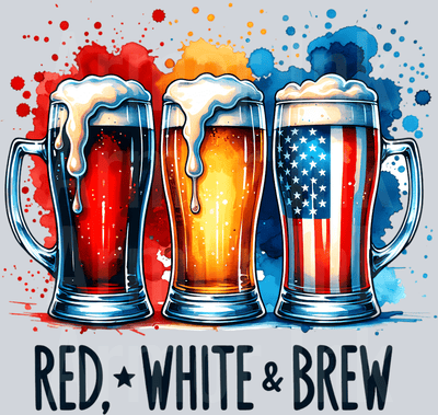 Red White And Brew DTF transfer