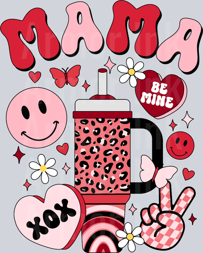 Retro Valentine Mama DTF transfer