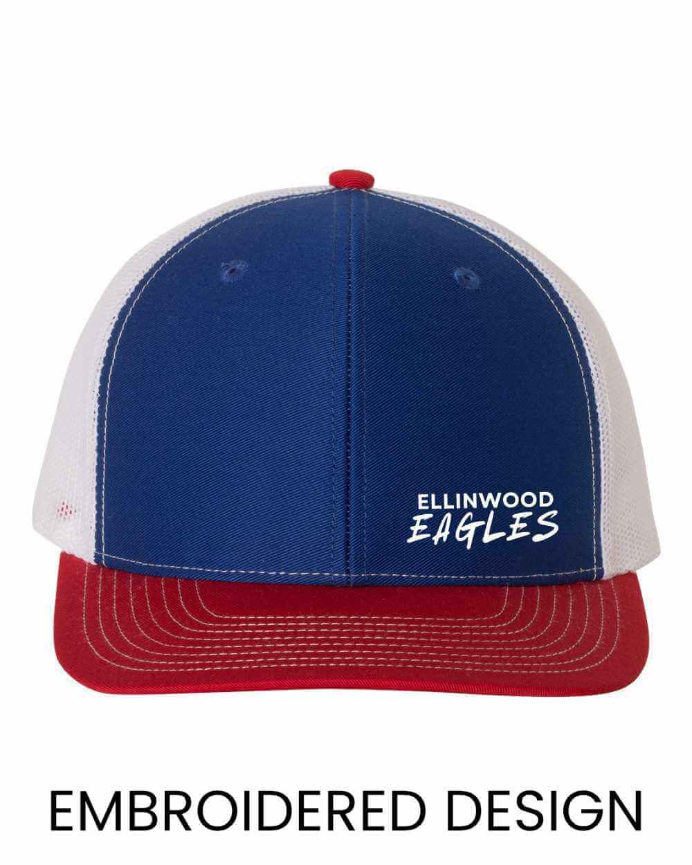 Ellinwood Eagles hat with embroidered design