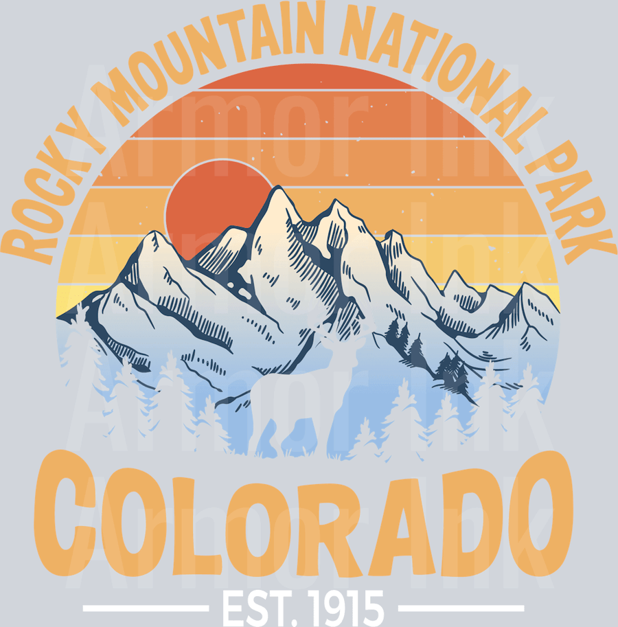 Rocky Mountain National Park Colorado DTF transfer