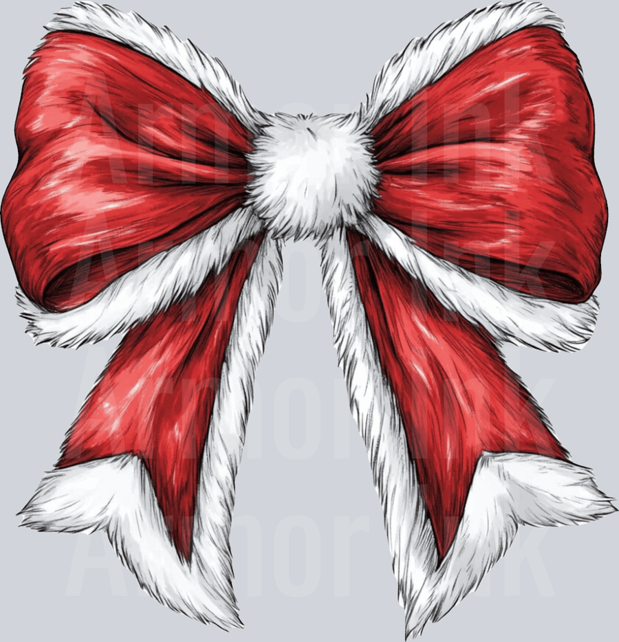 Santa Coquette Bow DTF transfer