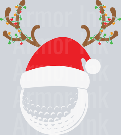 Santa Golf Ball DTF transfer