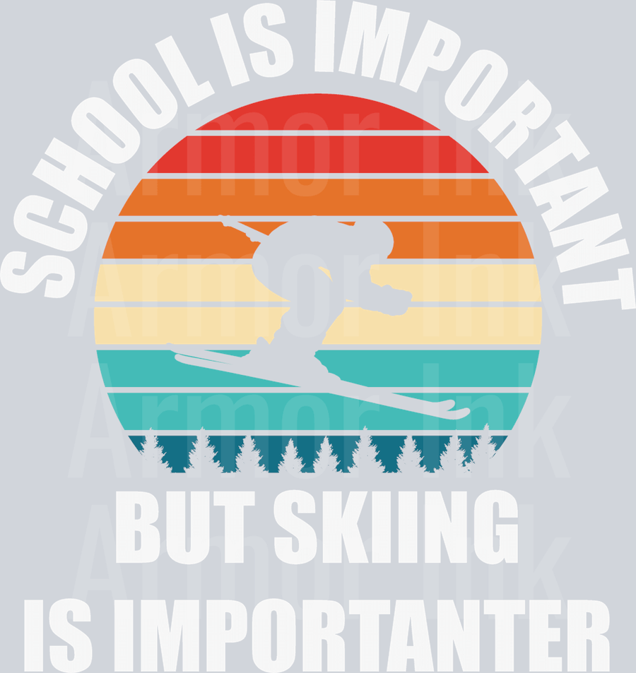 School Is Important But Skiing Is Importanter DTF transfer