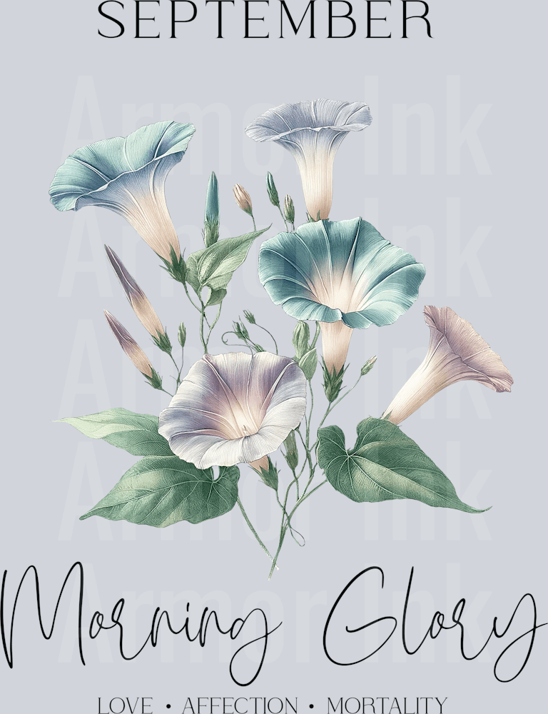 September Morning Glory DTF transfer