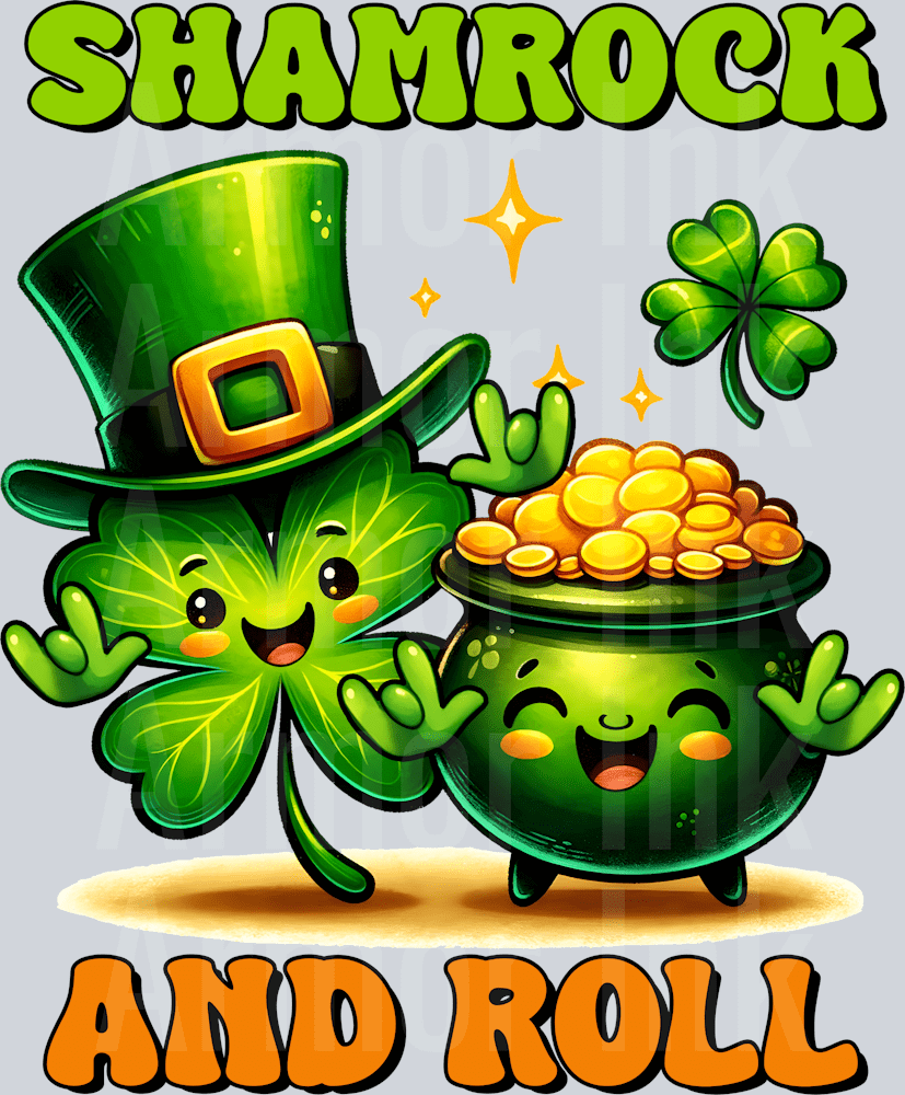 Shamrock And Roll DTF transfer