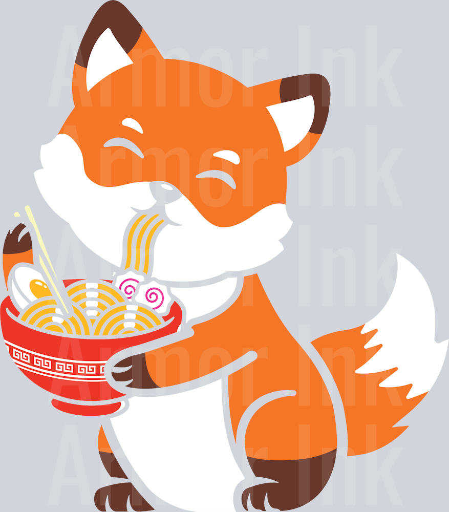 Shiba Inu Ramen DTF transfer