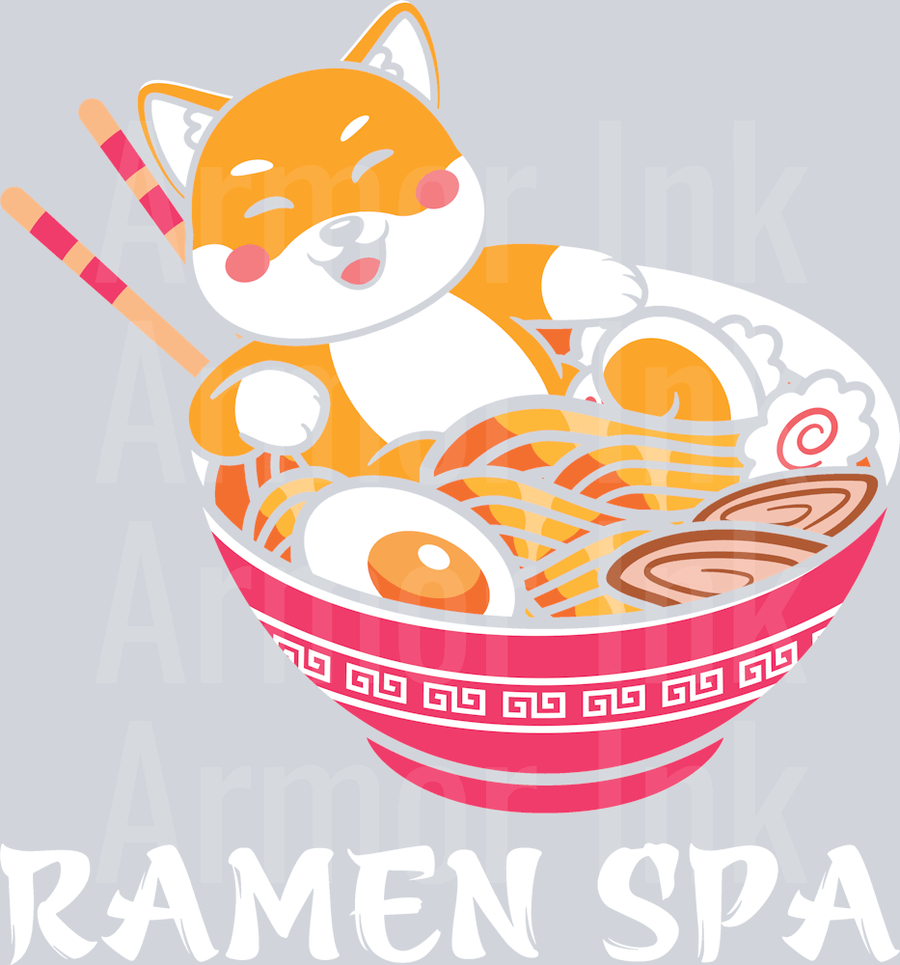 Shiba Inu Ramen DTF transfer