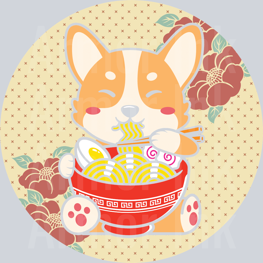 Shiba Inu Ramen DTF transfer