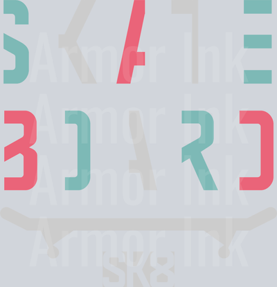 Skateboard SK8 DTF transfer