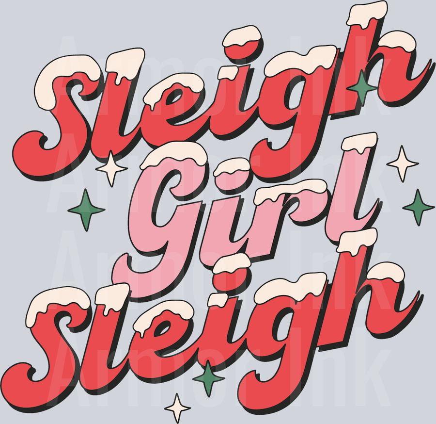 Sleigh Girl Sleigh DTF transfer