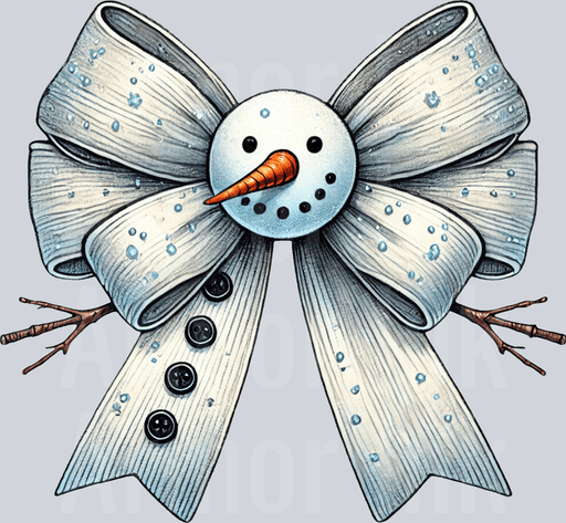 Snowman Coquette Bow