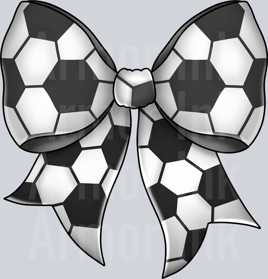 Soccer Coquette Bow DTF transfer