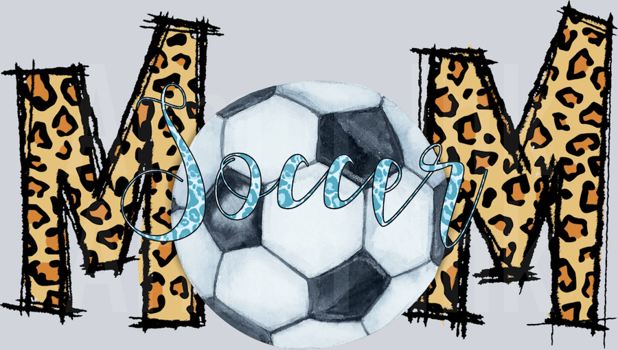 Soccer Mom Leopard DTF transfer