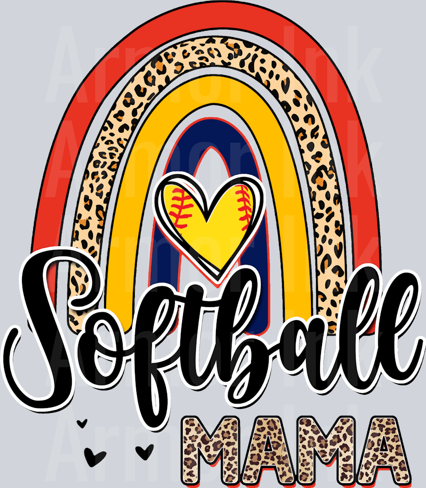 Soft Ball Mama DTF transfer