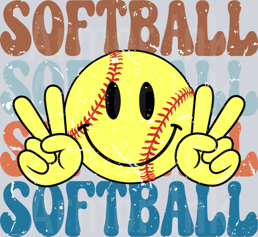 Softball DTF transfer