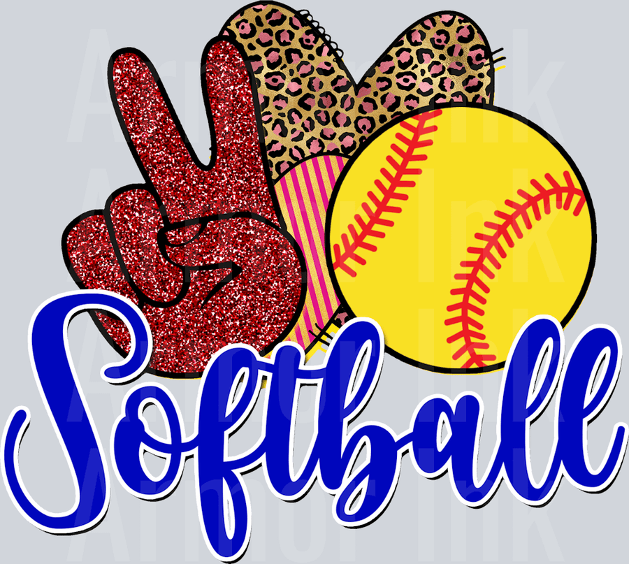 Softball DTF transfer