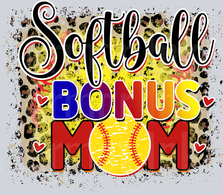 Softball Bonus Mom DTF transfer