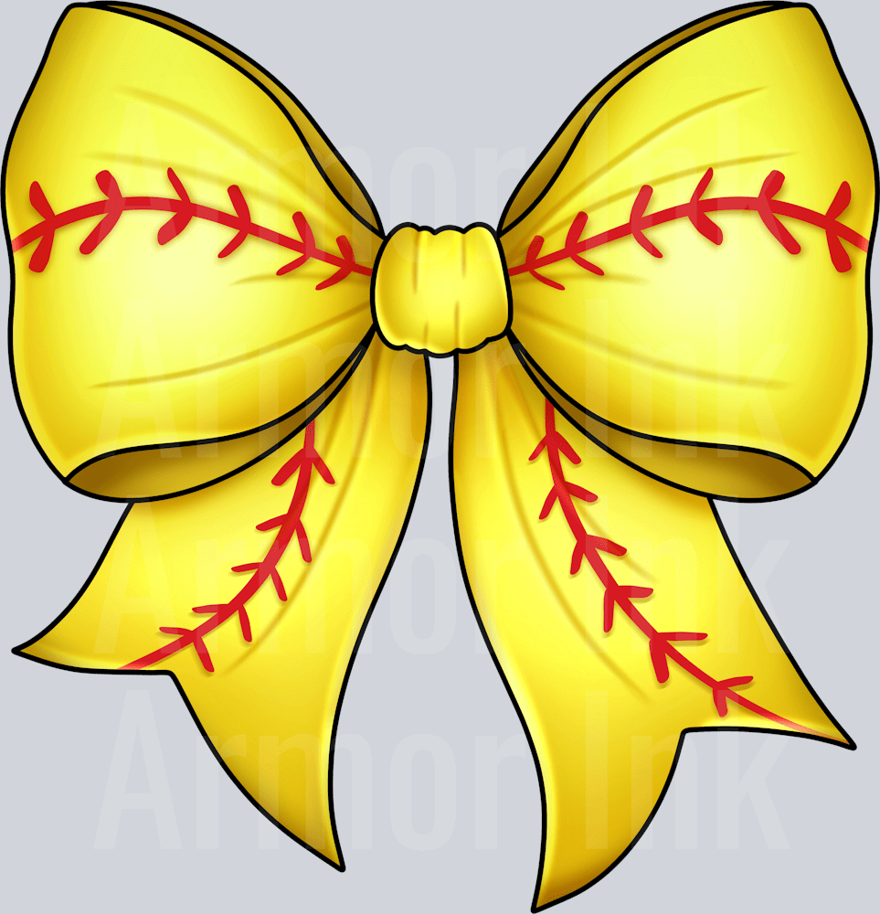 Softball Coquette Bow DTF transfer
