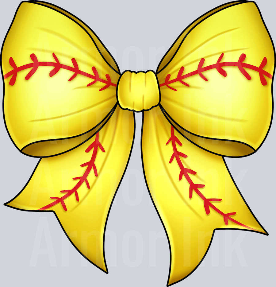 Softball Coquette Bow DTF transfer