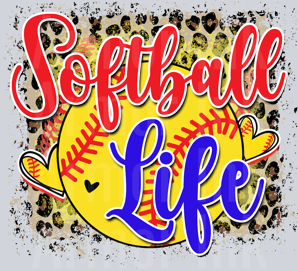 Softball Life DTF Transfer | Ready-To-Press