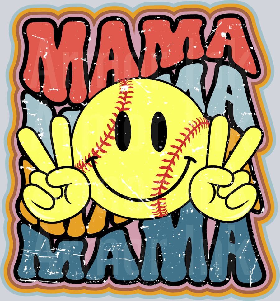 Softball Mama DTF transfer
