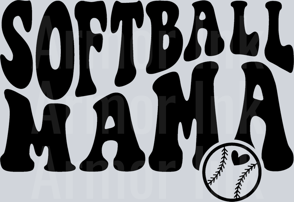 Softball Mama Black