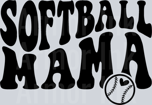 Softball Mama Black