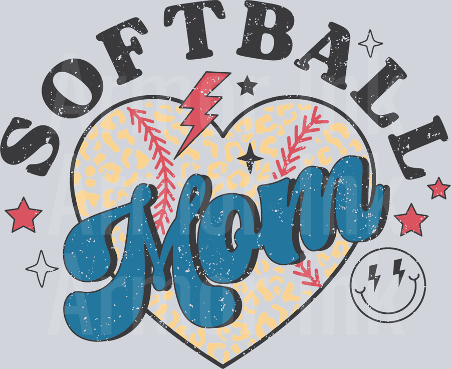 Softball Mom DTF transfer