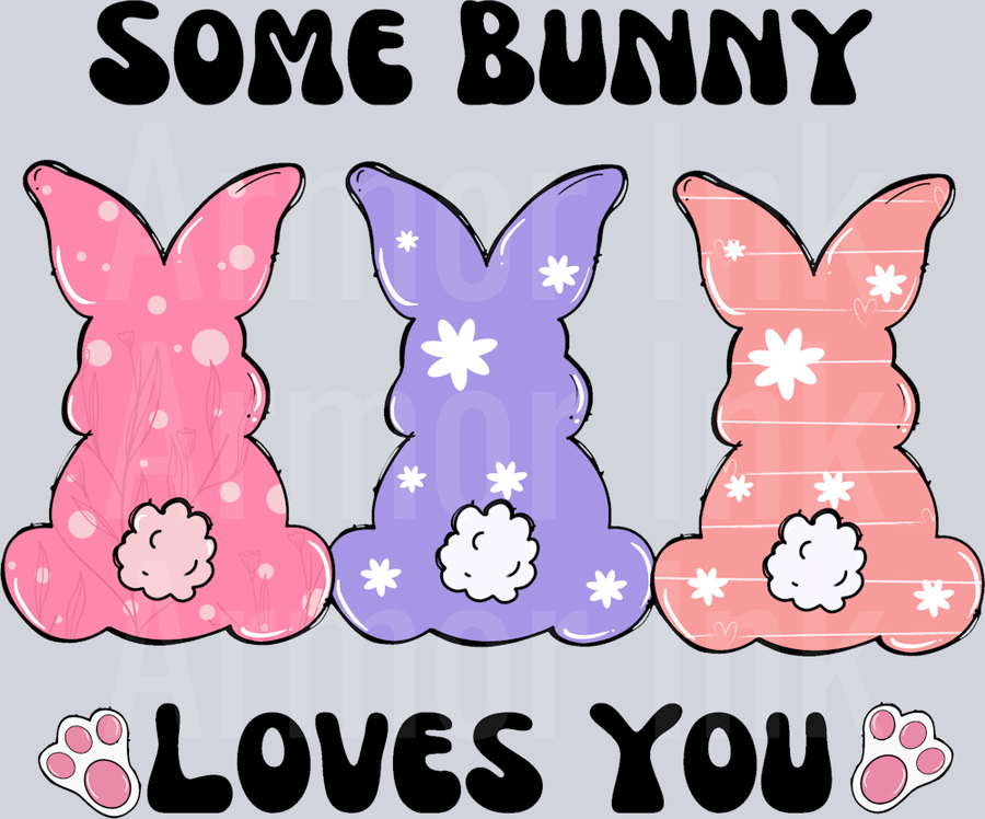 Some Bunny Loves You DTF transfer