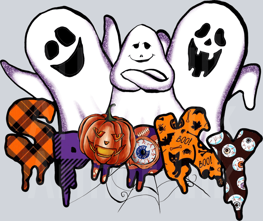 Spooky DTF transfer