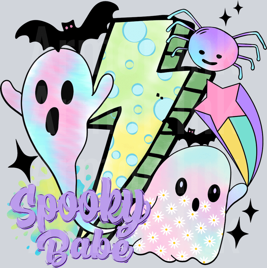 Spooky Babe Pastel DTF transfer