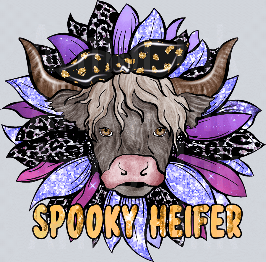 Spooky Heifer DTF transfer