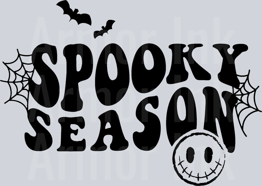 SPOOKY SEASON Black DTF transfer