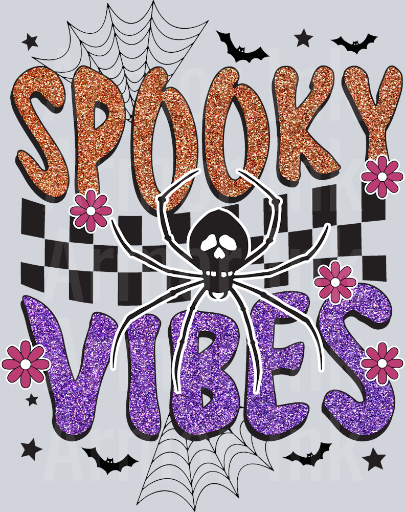 Spooky Vibes DTF transfer