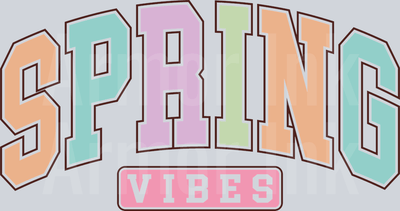 Spring Vibes Color DTF transfer